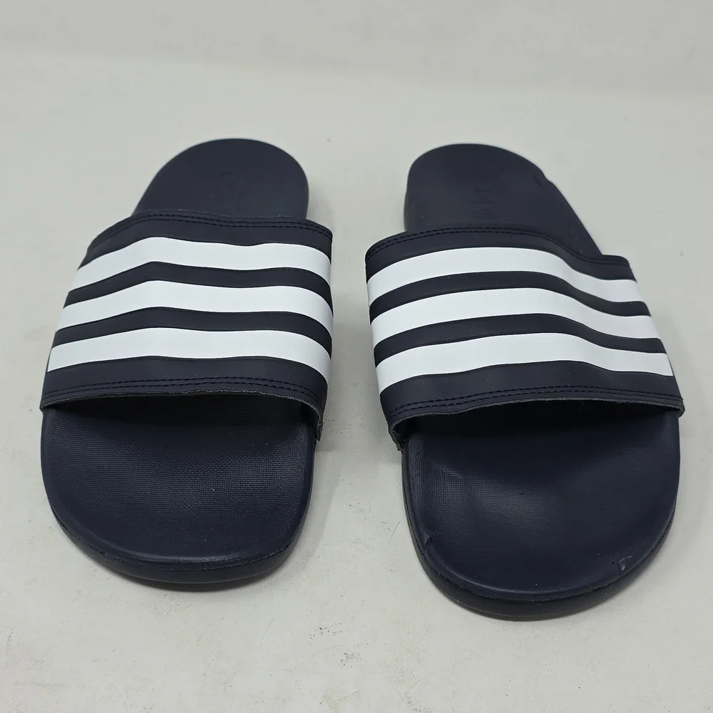 adidas Black and White Slide Sandals Mens Size 7